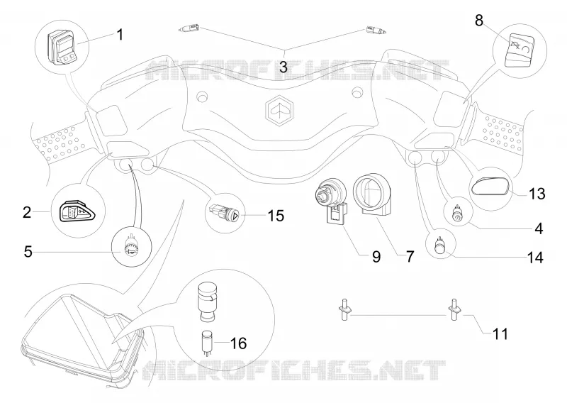 Selectors - Switches - Buttons PIAGGIO PIAGGIO-SCOOTER 125 X-EVO 2012  X Evo Euro 3