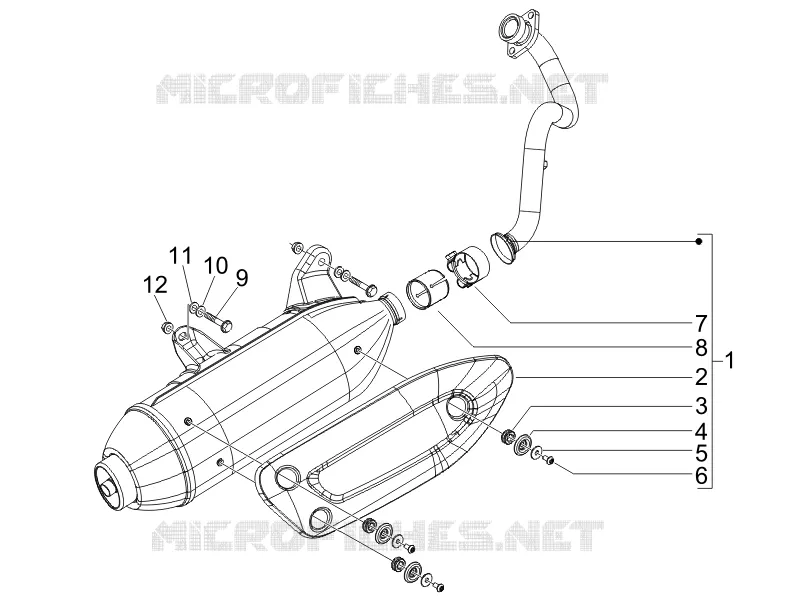 Silencer PIAGGIO PIAGGIO-SCOOTER 125 X-EVO 2014  X Evo Euro 3