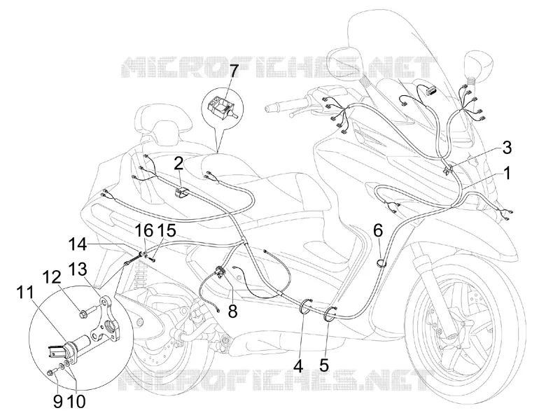 Main cable harness PIAGGIO PIAGGIO-SCOOTER 250 X-EVO 2017  X Evo Euro 3