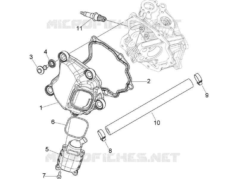 Cylinder head cover PIAGGIO PIAGGIO-SCOOTER 250 X-EVO 2008  X Evo Euro 3