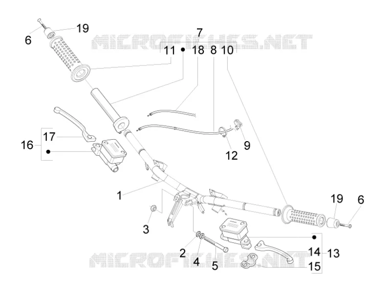 Handlebars - Master cil. PIAGGIO PIAGGIO-SCOOTER 400 X-EVO 2011  X Evo Euro 3