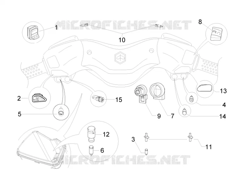 Selectors - Switches - Buttons PIAGGIO PIAGGIO-SCOOTER 400 X-EVO 2010  X Evo Euro 3