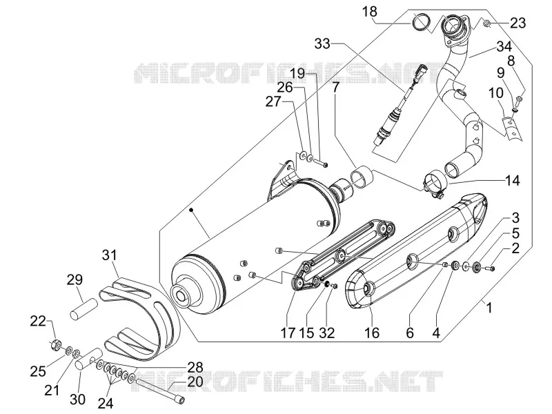 Silencer PIAGGIO PIAGGIO-SCOOTER 400 X-EVO 2008  X Evo Euro 3