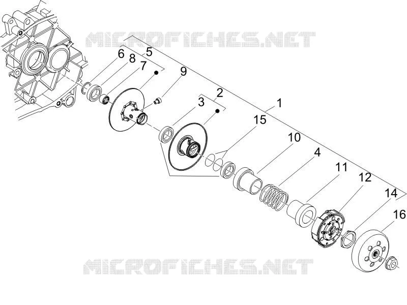 Driven pulley PIAGGIO PIAGGIO-SCOOTER 100 ZIP 2010  Zip 4T