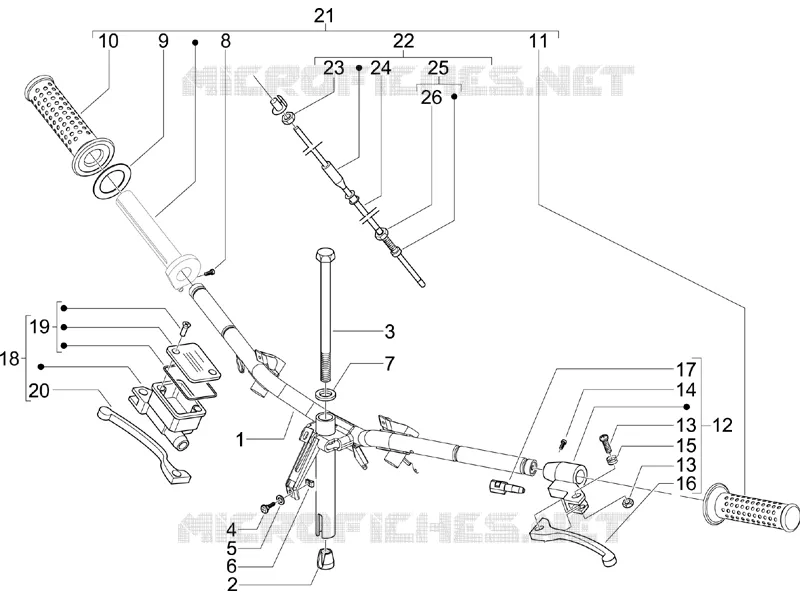 Handlebars - Master cil. PIAGGIO PIAGGIO-SCOOTER 100 ZIP 2008  Zip 4T