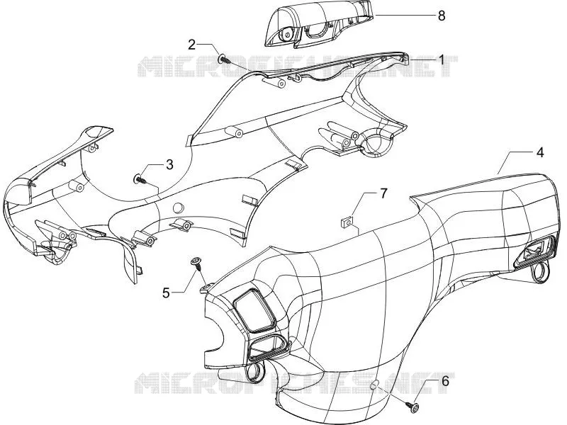 Handlebars coverages PIAGGIO PIAGGIO-SCOOTER 100 ZIP 2006  Zip 4T