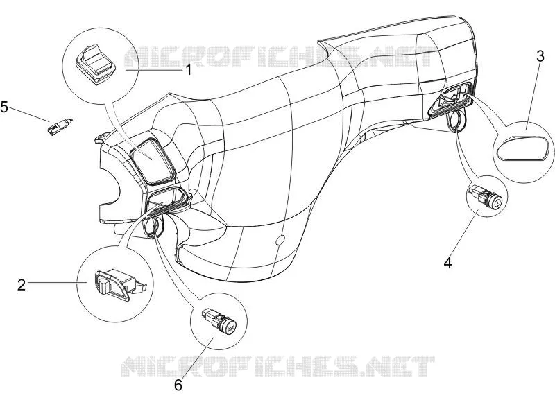 Selectors - Switches - Buttons PIAGGIO PIAGGIO-SCOOTER 100 ZIP 2007  Zip 4T