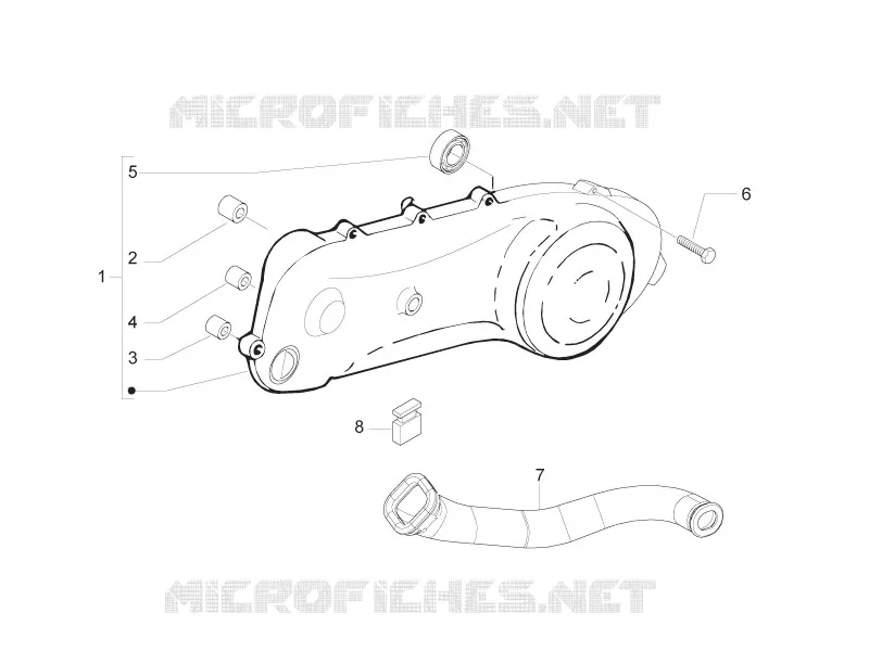 Crankcase cover - Crankcase cooling PIAGGIO PIAGGIO-SCOOTER 50 ZIP 2015  Zip 2T
