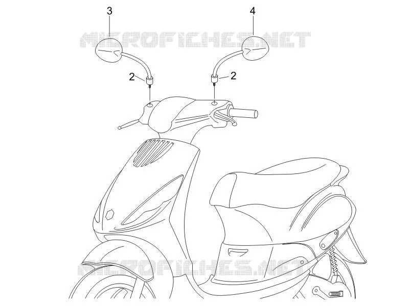 Driving mirror/s PIAGGIO PIAGGIO-SCOOTER 50 ZIP 2012  Zip 2T
