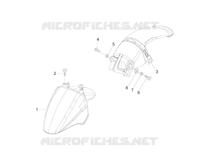 Wheel huosing - Mudguard PIAGGIO PIAGGIO-SCOOTER 50 ZIP 2015  Zip 2T