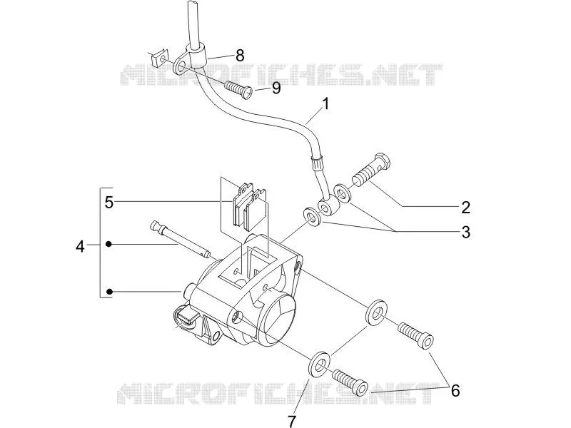 Brakes pipes - Calipers PIAGGIO PIAGGIO-SCOOTER 50 ZIP 2013  Zip 4T