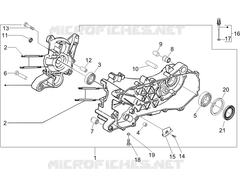 Crankcase PIAGGIO PIAGGIO-SCOOTER 50 ZIP 2012  Zip 4T