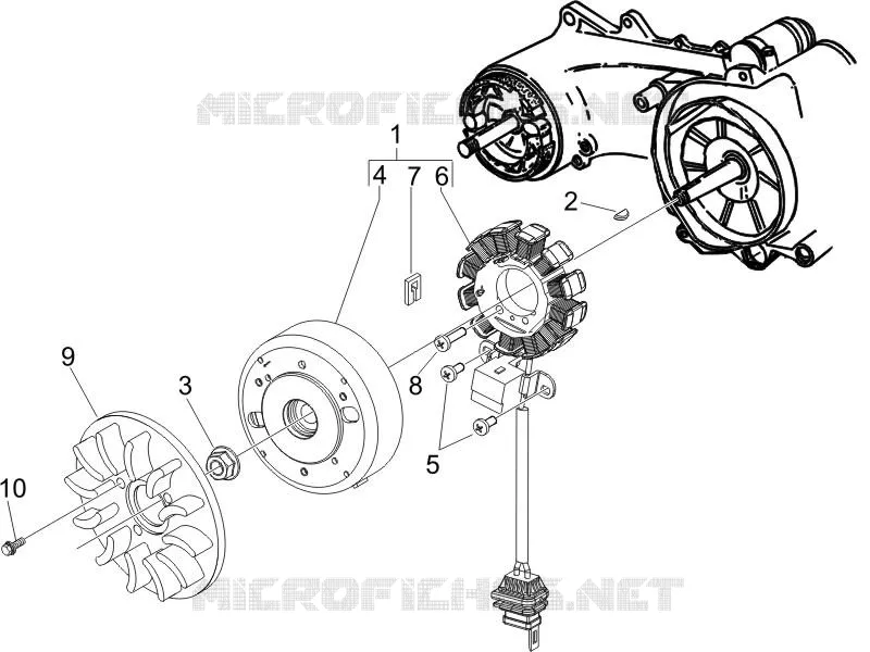 Flywheel magneto PIAGGIO PIAGGIO-SCOOTER 50 ZIP 2007  Zip 4T