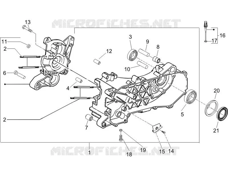 Crankcase PIAGGIO PIAGGIO-SCOOTER 50 ZIP 2011  Zip 4T 25 Km-h