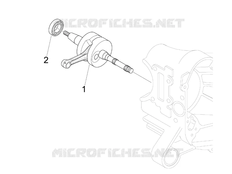 Crankshaft PIAGGIO PIAGGIO-SCOOTER 50 ZIP 2012  Zip 4T 25 Km-h