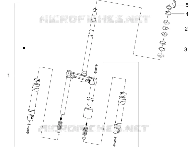 Fork/steering tube - Steering bearing unit PIAGGIO PIAGGIO-SCOOTER 50 ZIP 2012  Zip 4T 25 Km-h