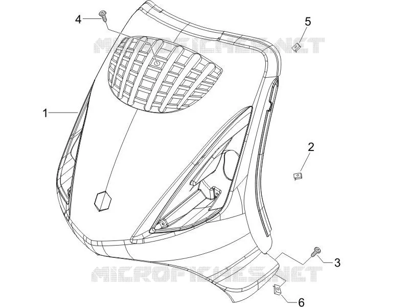Front shield PIAGGIO PIAGGIO-SCOOTER 50 ZIP 2014  Zip 4T 25 Km-h