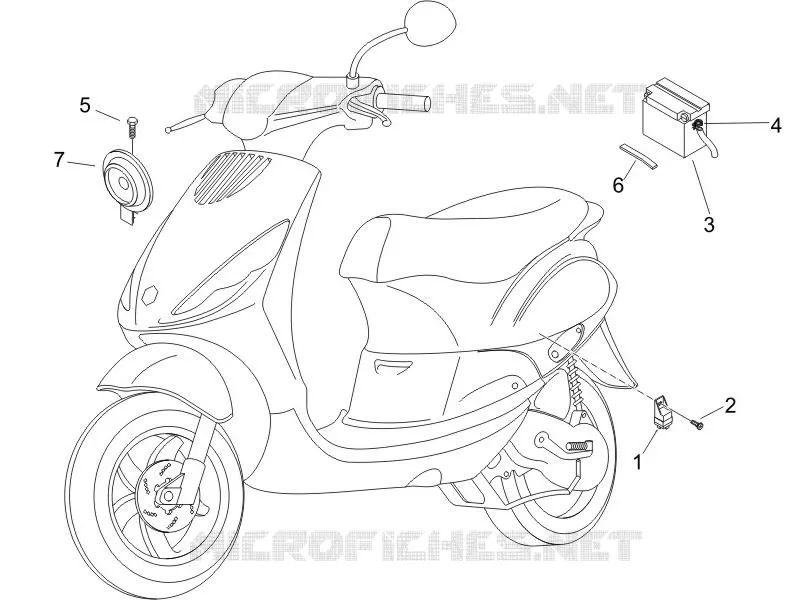 Remote control switches - Battery - Horn PIAGGIO PIAGGIO-SCOOTER 50 ZIP 2016  Zip 4T 25 Km-h