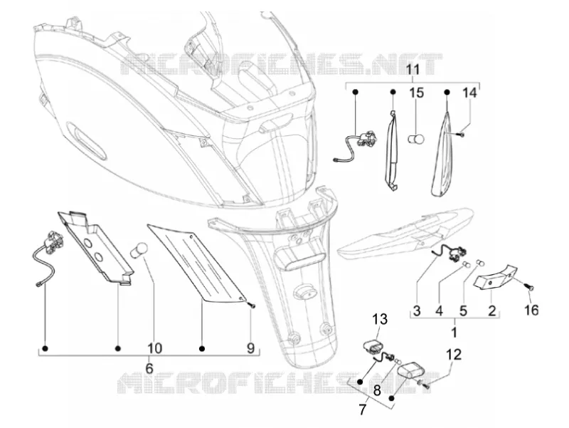 Rear headlamps - Turn signal lamps PIAGGIO PIAGGIO-SCOOTER 50 ZIP 2013  Zip SP Euro 2