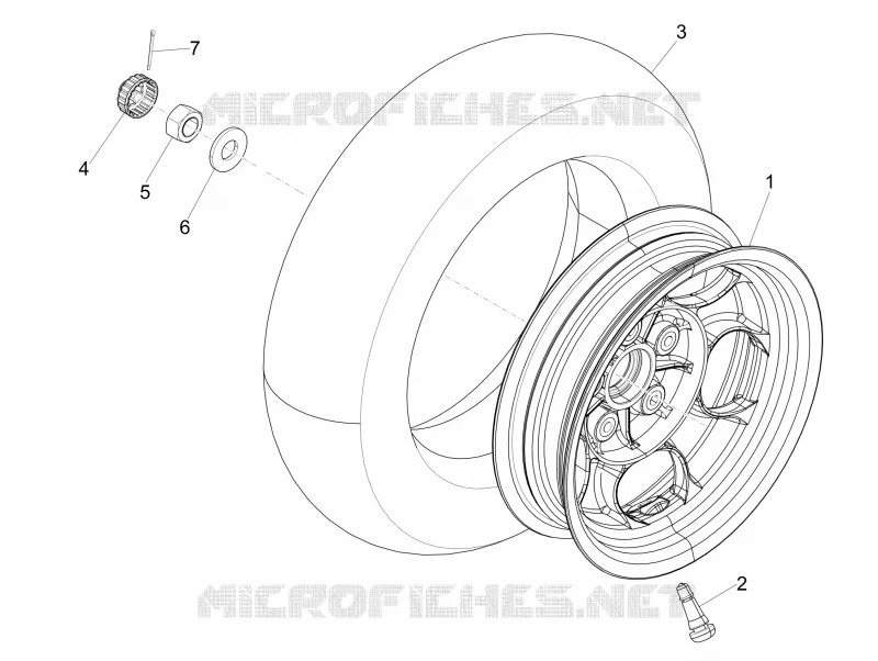 Rear wheel PIAGGIO PIAGGIO-SCOOTER 50 ZIP 2012  Zip SP Euro 2