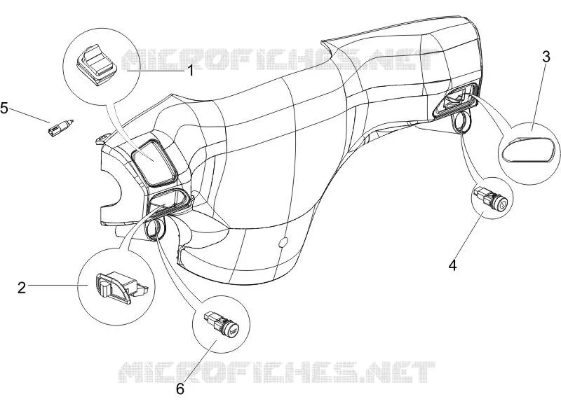 Selectors - Switches - Buttons PIAGGIO PIAGGIO-SCOOTER 50 ZIP 2010  Zip SP Euro 2