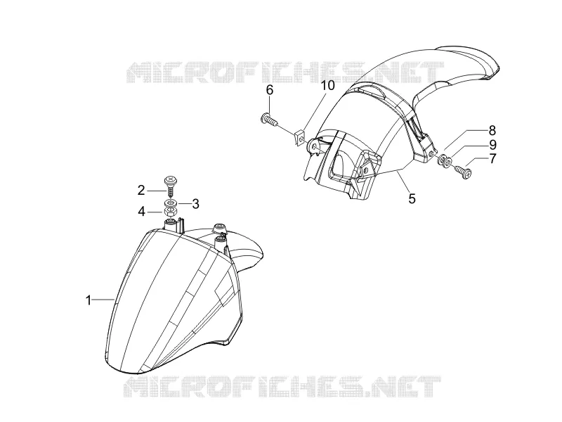 Wheel huosing - Mudguard PIAGGIO PIAGGIO-SCOOTER 50 ZIP 2011  Zip SP Euro 2