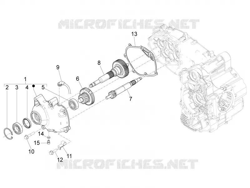 Reduction unit GILERA GILERA-SCOOTER 500 FUOCO 2013  Fuoco 4T-4V ie E3 LT