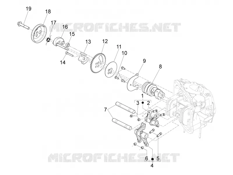 Rocking levers support unit GILERA GILERA-SCOOTER 500 FUOCO 2013  Fuoco 4T-4V ie E3 LT