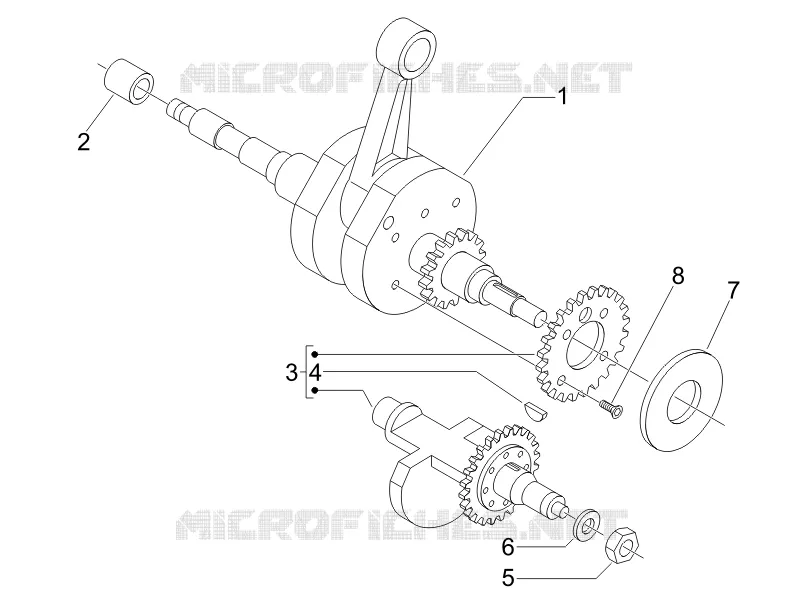 Crankshaft GILERA GILERA-SCOOTER 500 FUOCO 2013  Fuoco E3