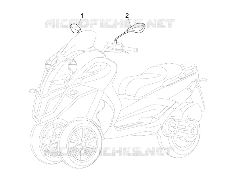 Driving mirror/s GILERA GILERA-SCOOTER 500 FUOCO 2008  Fuoco E3