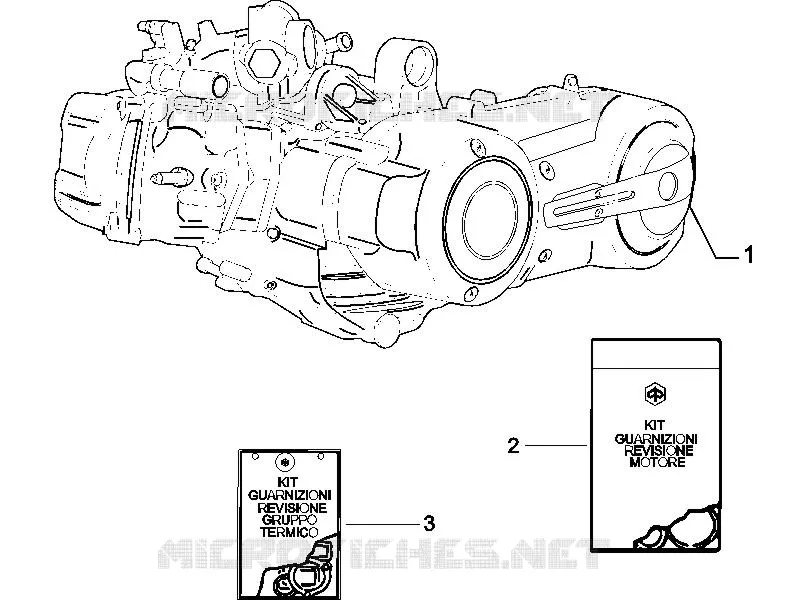 Engine, assembly GILERA GILERA-SCOOTER 500 FUOCO 2009  Fuoco E3