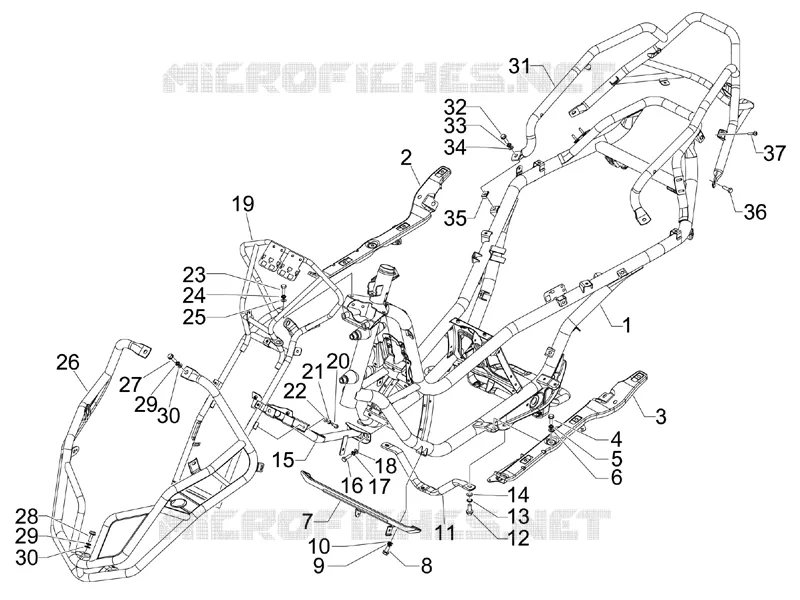 Frame/bodywork GILERA GILERA-SCOOTER 500 FUOCO 2008  Fuoco E3