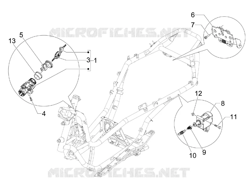 Locks GILERA GILERA-SCOOTER 500 FUOCO 2013  Fuoco E3