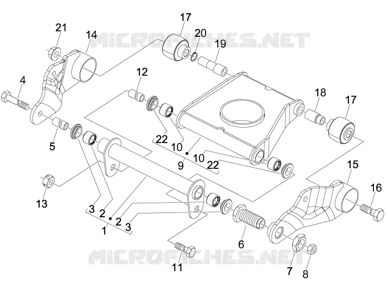 Swinging arm GILERA GILERA-SCOOTER 500 FUOCO 2011  Fuoco E3