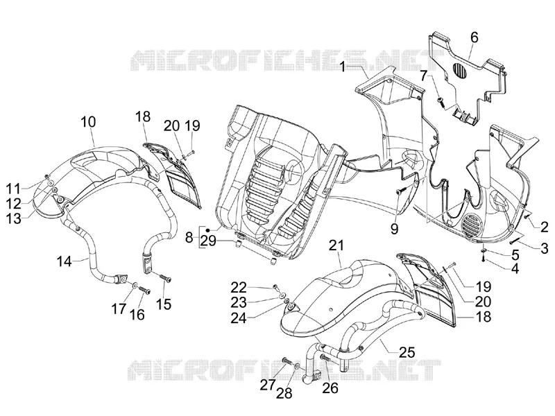 Wheel huosing - Mudguard GILERA GILERA-SCOOTER 500 FUOCO 2011  Fuoco E3