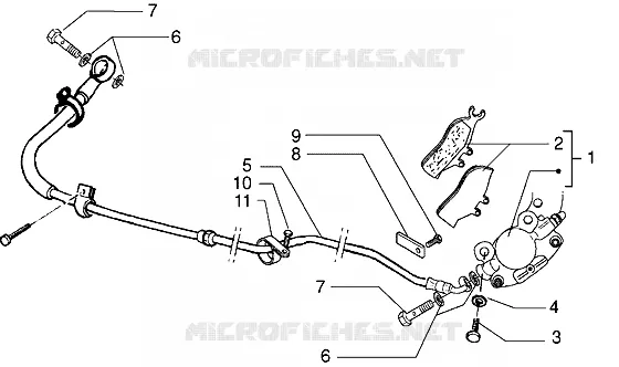 Rear brake piping-Rear breke c GILERA GILERA-SCOOTER 125 DNA Other year  DNA