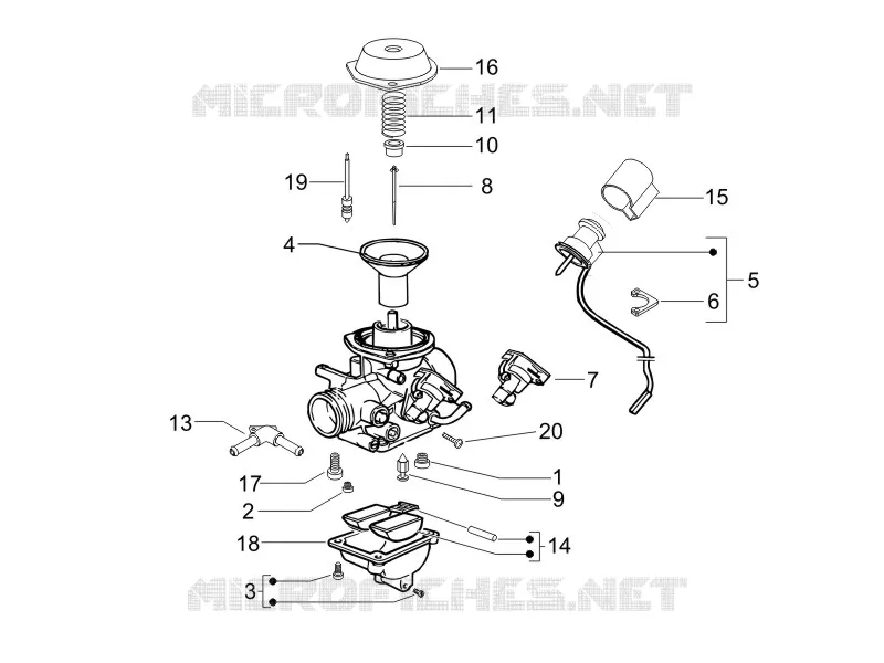 Carburetor's components GILERA GILERA-SCOOTER 125 NEXUS 2007  Nexus E3