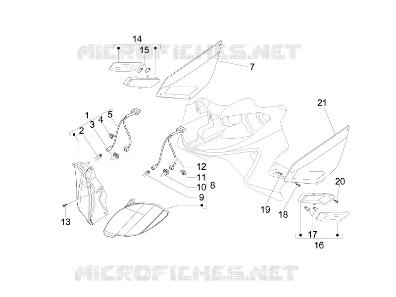 Front headlamps - Turn signal lamps GILERA GILERA-SCOOTER 125 NEXUS 2007  Nexus E3