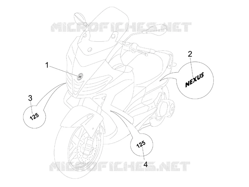 Plates - Emblems GILERA GILERA-SCOOTER 125 NEXUS 2007  Nexus E3