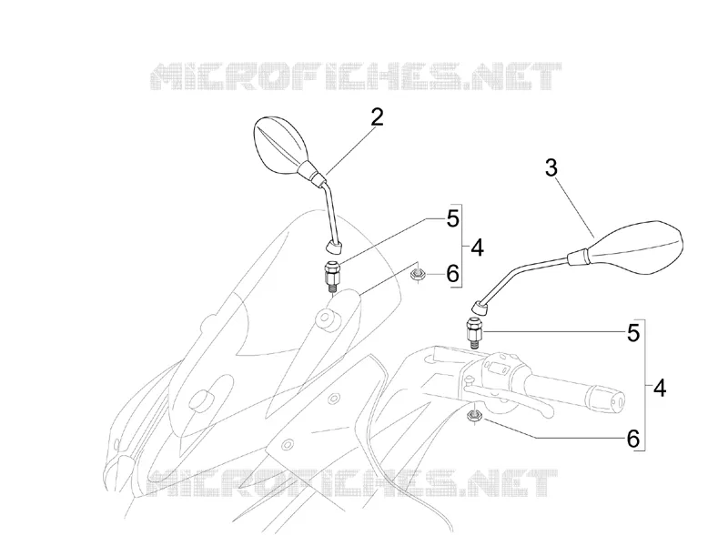 Driving mirror/s GILERA GILERA-SCOOTER 125 NEXUS 2008  Nexus ie E3