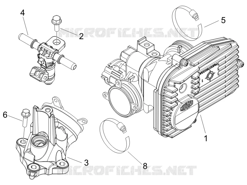 Throttle body - Injector - Union pipe GILERA GILERA-SCOOTER 250 NEXUS 2006  Nexus E3
