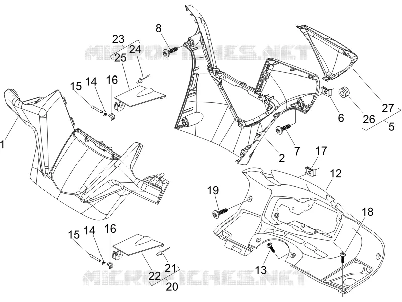 Handlebars coverages GILERA GILERA-SCOOTER 250 NEXUS 2007  Nexus -SP- E4