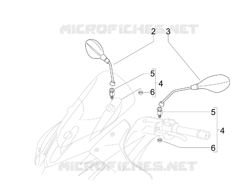 Driving mirror/s GILERA GILERA-SCOOTER 300 NEXUS 2008  Nexus ie E3