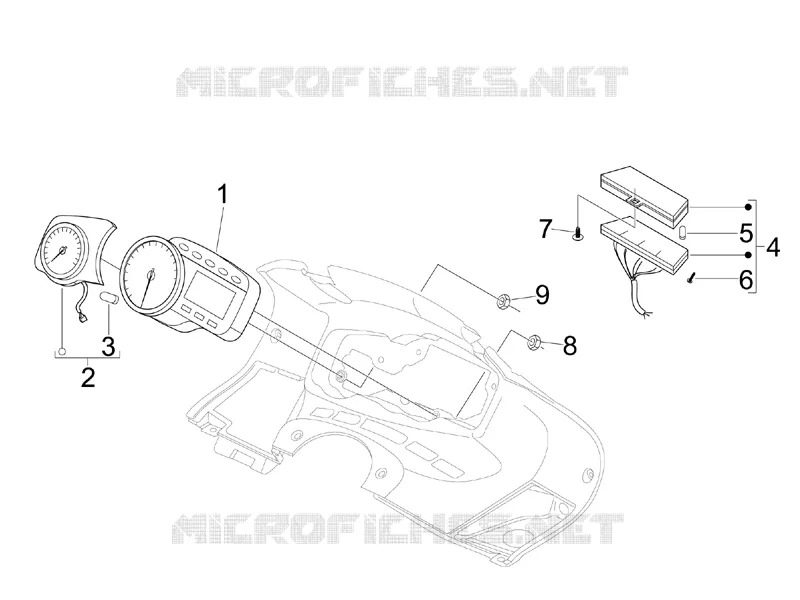 Meter combination - Cruscotto GILERA GILERA-SCOOTER 300 NEXUS 2008  Nexus ie E3