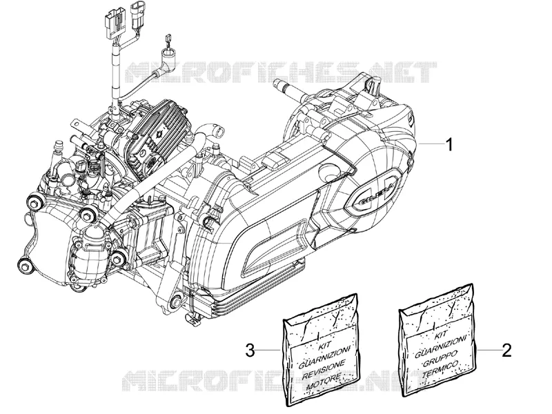 Engine, assembly GILERA GILERA-SCOOTER 300 NEXUS 2009  Nexus ie E3