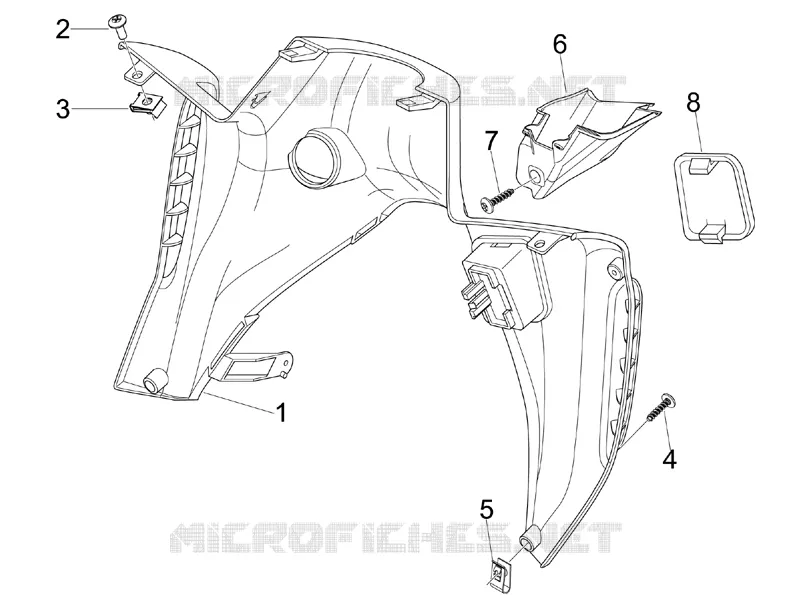 Front glove-box - Knee-guard panel GILERA GILERA-SCOOTER 300 NEXUS 2011  Nexus ie E3