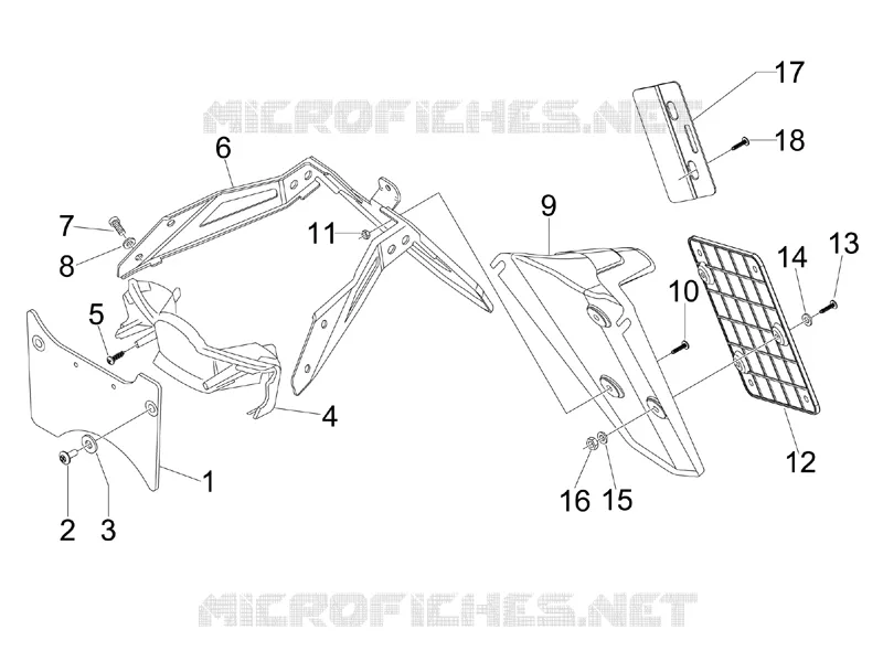 Rear cover - Splash guard GILERA GILERA-SCOOTER 300 NEXUS 2010  Nexus ie E3