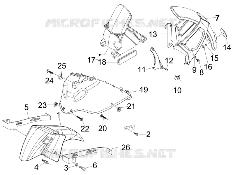 Wheel huosing - Mudguard GILERA GILERA-SCOOTER 300 NEXUS 2009  Nexus ie E3