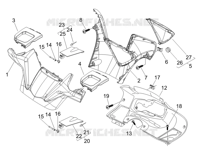 Handlebars coverages GILERA GILERA-SCOOTER 500 NEXUS 2006  Nexus E3