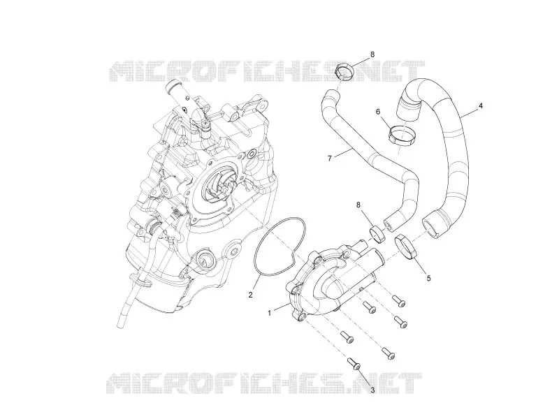 Cooler pump GILERA GILERA-SCOOTER 500 NEXUS 2009  Nexus E3